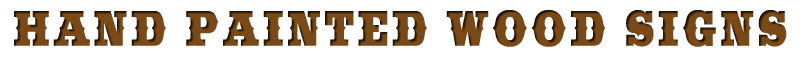 Hand-Painted Wood Signs
