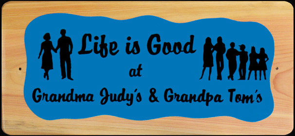 Hand-Painted Family Sign on Wood