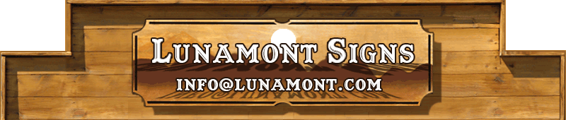 Lunamont Signs: hand-painted wood specialty signs, custom-made