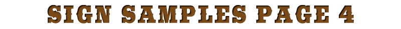 Custom Hand-Painted Wooden Specialty Signs